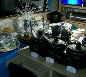 my blue and silver christmas 2012, seasonal holiday d cor, The food is hot and ready come and get it