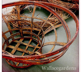 tgif thank god it s fall y all part 2 gardenchat falldecor, container gardening, gardening, seasonal holiday d cor, I love these large iron wicker baskets A few of them are being transformed into Autumn Arrangements