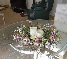 simple centerpiece, home decor, wreaths