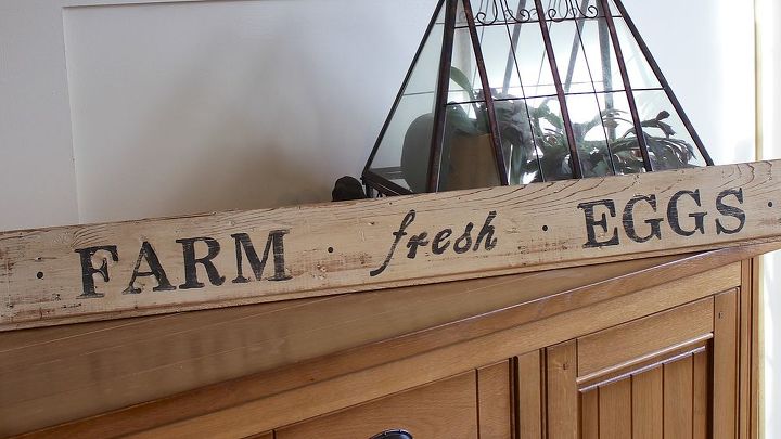 how to make a vintage sign, crafts, repurposing upcycling, A coat of clear wax some light sanding to distress it and then some dark wax to give it an antique look It was done in less than an hour excluding drying time