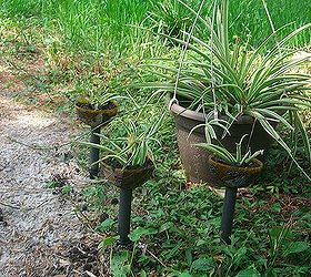 repurposing solar lights, gardening, repurposing upcycling