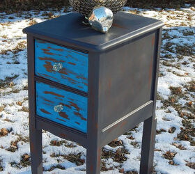 chippy vintage nightstand, painted furniture