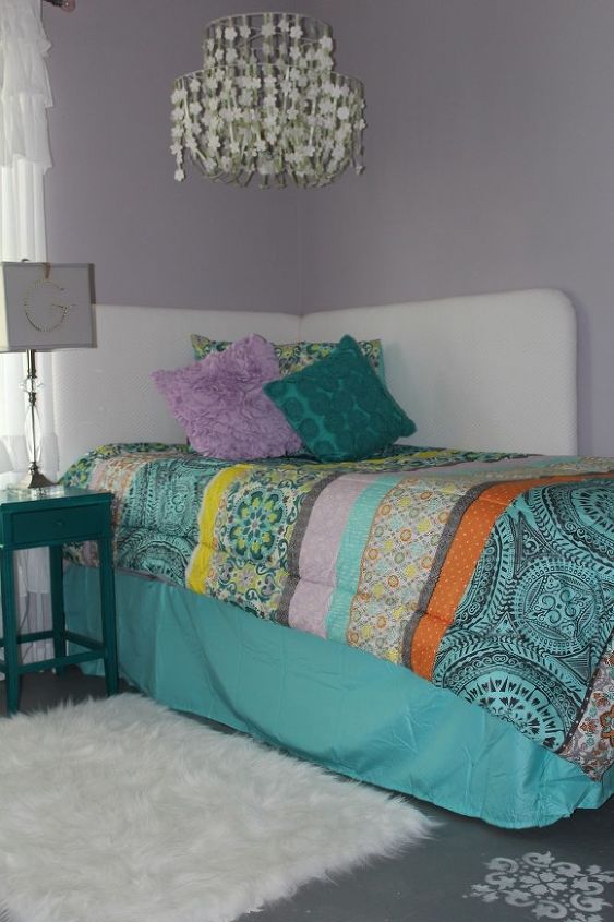 how to make an upholstered daybed, bedroom ideas, diy, how to, painted furniture, reupholster, This comfy little nook is an upholstered daybed I created for my daughters room We used a twin size bed and funky upholstery fabric to create a statement piece in her room