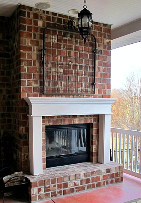a mantel for the back porch fireplace, fireplaces mantels, porches, woodworking projects, Finish