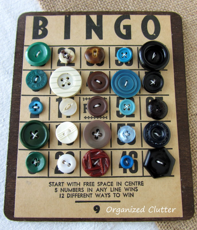 button bingo cards, crafts, home decor