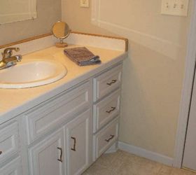 easy cabinet transformation kit, bathroom ideas, kitchen cabinets, painted furniture, These are AFTER PICTURES of our one and only bathroom
