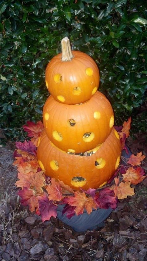 fall pumpkin topiary, crafts, seasonal holiday decor
