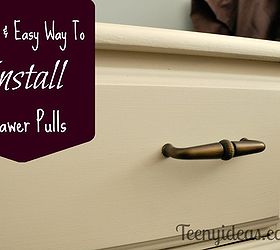 how to install drawer pulls quick and easy, diy, home maintenance repairs, how to, painted furniture