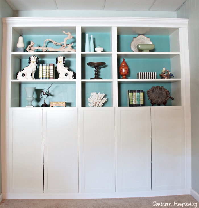 built in billy bookcases from ikea, home decor, storage ideas