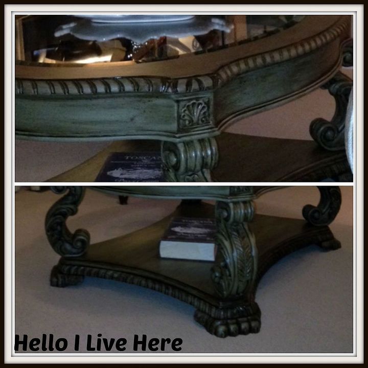 upcycled coffee table, chalk paint, diy, home decor, how to, painted furniture, repurposing upcycling, woodworking projects, Top and bottom views of the completed table by Hello I Live Here