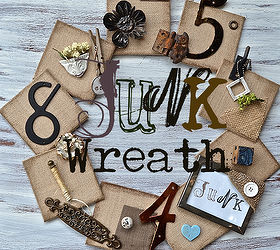 junk wreath only problem is knowing when to stop adding junk, crafts, repurposing upcycling, wreaths