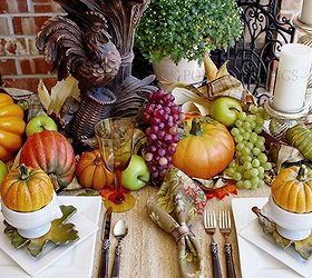 a harvest table, fireplaces mantels, outdoor living, porches, seasonal holiday decor, Pumpkins and ribbon