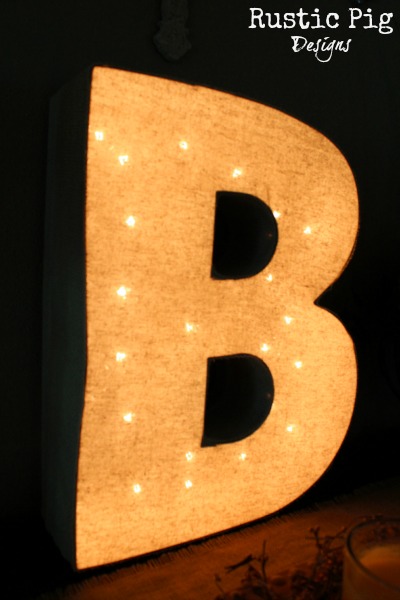 making light of old letters, crafts, home decor, Lit it up
