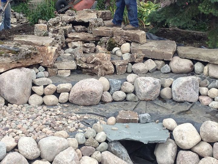 burbank il pond renovation installed by gem ponds, outdoor living, ponds water features, Looks good dry spillway fall