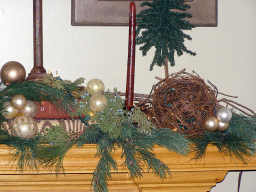 christmas mantle, seasonal holiday d cor, Close up for details