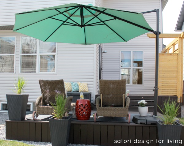 backyard lounging area, decks, outdoor furniture, outdoor living, painted furniture