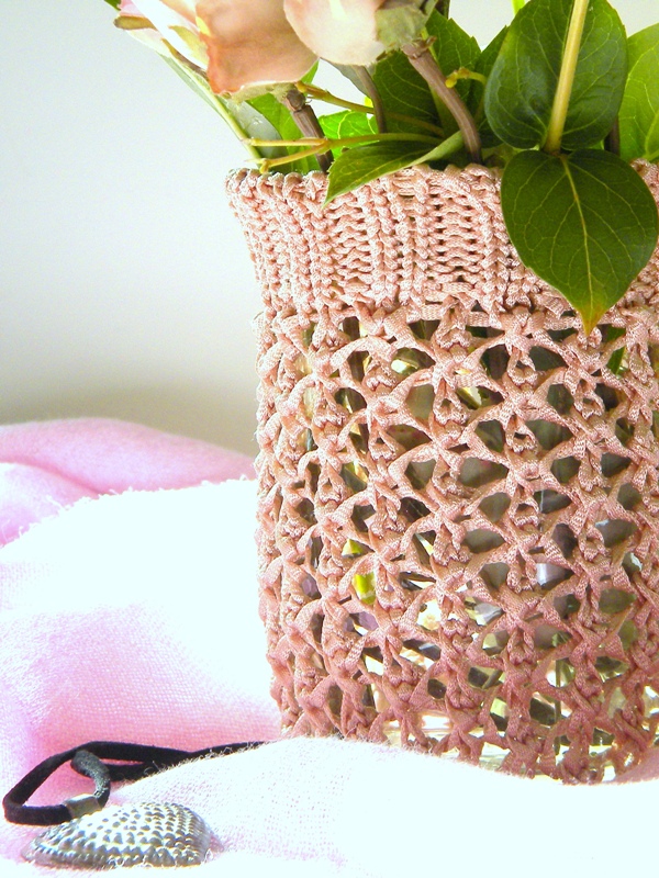 recycled sweater vase, crafts, repurposing upcycling