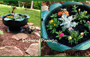 Recycled Tire Planter Project