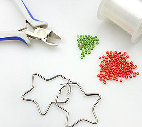 christmas decoration make cheery star earrings for christmas, crafts, seasonal holiday decor, Things you will need