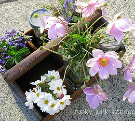 toolboxes are really for flowers didn t you know, flowers, gardening, repurposing upcycling, Tool boxes just make the BEST floral vignettes