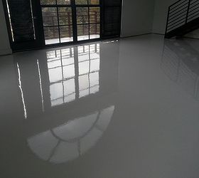 bright white epoxy and urethane floors are being installed in lofts and condos what, flooring, Here is another view of this Bright White Epoxy and Urethane flooring
