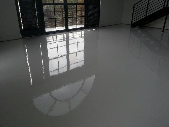 bright white epoxy and urethane floors are being installed in lofts and condos what, flooring, Here is another view of this Bright White Epoxy and Urethane flooring