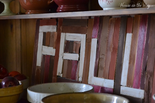 how to make a fall sign with wood shims, crafts, repurposing upcycling, seasonal holiday decor, I propped the sign against the back of the Welsh cabinet and added more Fall Decor