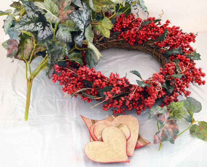 valentine s day wreath from supplies on hand, christmas decorations, seasonal holiday d cor, valentines day ideas, wreaths