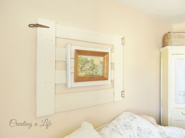 diy garden gate project, diy, fences, how to, woodworking projects, Now it s on my living room wall I ll have a post up on the blog this week to show how the room came together around this piece