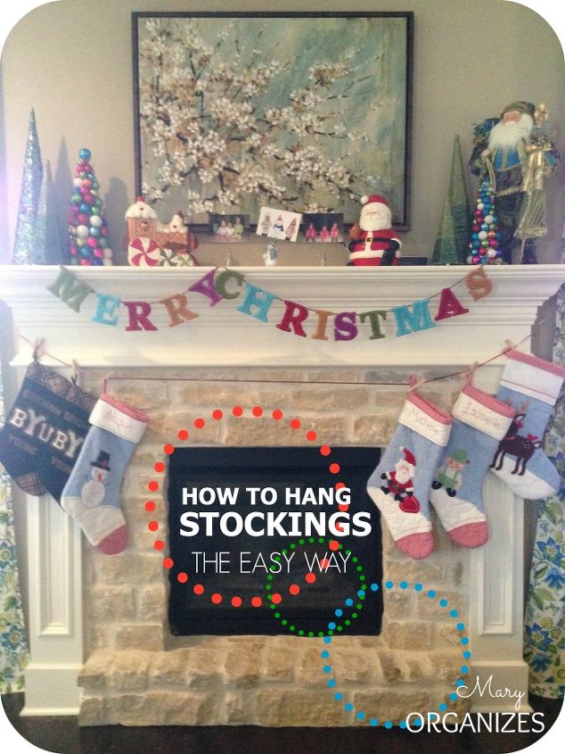 how to hang stockings the easy way, christmas decorations, seasonal holiday decor