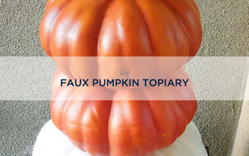 DIY Faux Pumpkin Topiary