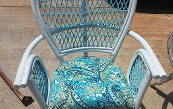 Up-cycled wicker chairs!
