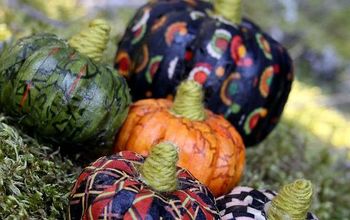 Fabric Covered Pumpkins