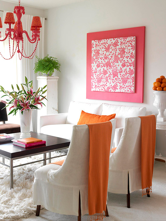 choosing great paint colors to go with your existing color scheme part 3, paint colors, painting, hot pink and hot orange accents change the look of this room