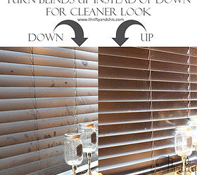 how to fake a clean house, cleaning tips, Turn blinds up instead of down