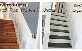 Update Old Stairs with Painted Pine Treads and New Risers