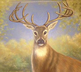 boys room hunting mural, bedroom ideas, home decor, painting, Big buck before final detailing