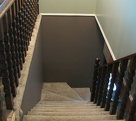 turn your stairs into a work of art, painting, stairs, before