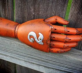painted amp aged wooden articulated modeling hands, chalk paint, painting, Painted Aged Wooden Articulated Modeling Hands by GadgetSponge com