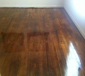 refinishing 60 year old hardwood floors, 2nd 3rd coat poly on 7 20 12 LQQK at that shine I let the first coat dry well over a month Finally got back with a better poly this time Use MiniWax Super Fast Drying able to walk on it in 3 hours I applied 3rd coat same day