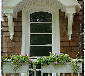 windowboxes, curb appeal, gardening, windows, My back door Boxes on the railing