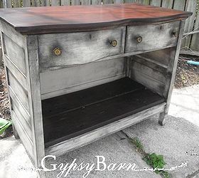 coffee stations from re purposed dressers, This one sold about half an hour after it was done being waxed