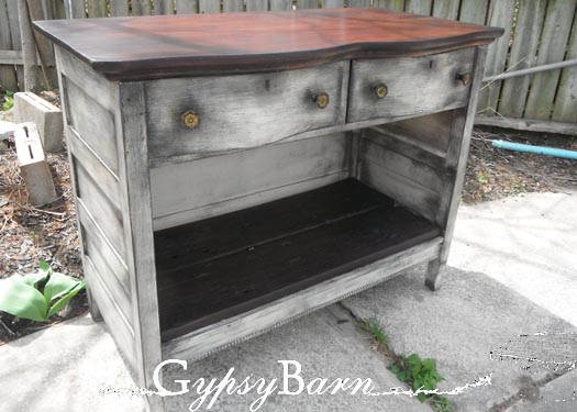 coffee stations from re purposed dressers, This one sold about half an hour after it was done being waxed