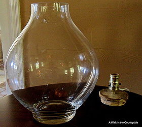 diy jar lamp with burlap shade, crafts, lighting, Jar wood stopper and lamp hardware