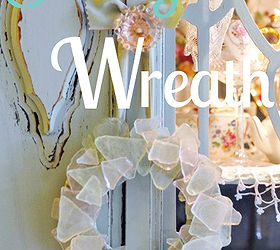 sea glass wreath, crafts, I love sea glass even if it s fake The soft edges and colors make me think of all things summer