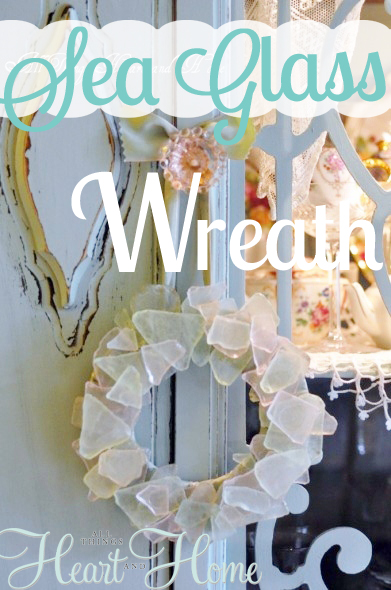 sea glass wreath, crafts, I love sea glass even if it s fake The soft edges and colors make me think of all things summer