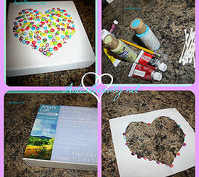 how to make some quick and easy q tip heart art for valentines day, crafts, home decor, seasonal holiday decor, valentines day ideas