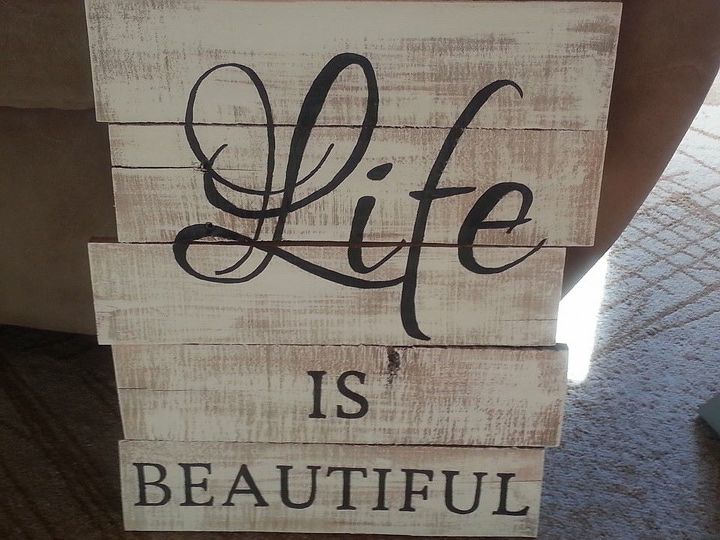 pallet wood signs, crafts, home decor, painting, pallet, woodworking projects, This one goes with the be brave be kind one on a gallery wall