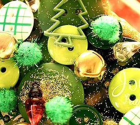 buttons glitter and bells diy christmas decorations, christmas decorations, crafts, seasonal holiday decor, wreaths, And what s a button tree without a little glitter
