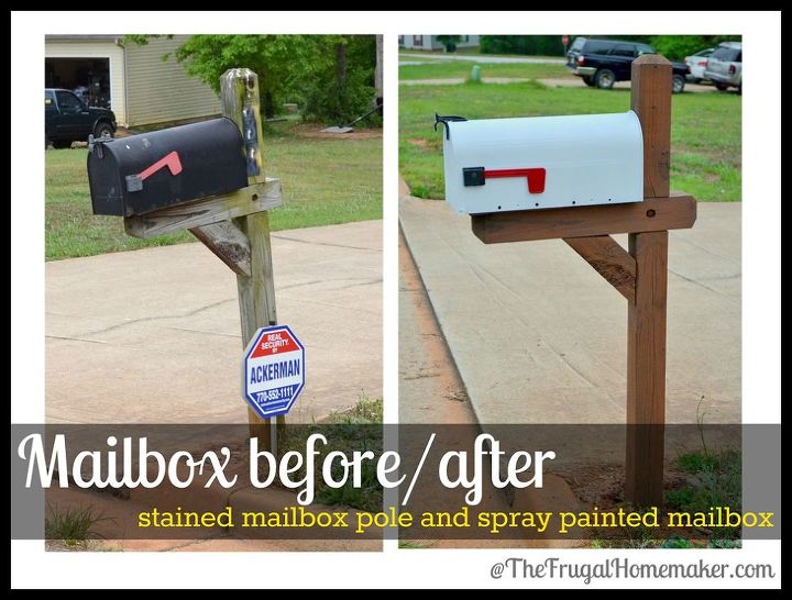 top projects of 2012, crafts, wreaths, I stained and painted my mailbox and pole and they turned out good as new